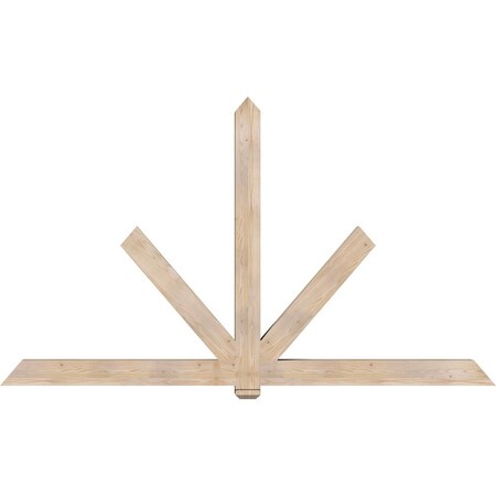 Ekena Millwork Kennewick Smooth Timber Gable Bracket, Douglas Fir, 108"W x 63"H x 5 1/2"D x 5 1/2"F, 14/12 Pitch GBW108X63X0606KEN00SDF